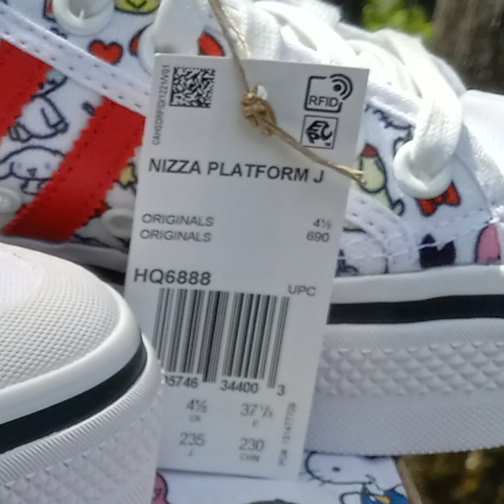 Adidas Originals (Unisex) Nizza Platform Sneakers J- Hello Kitty& Sanrio Friends - Picture 16 of 16